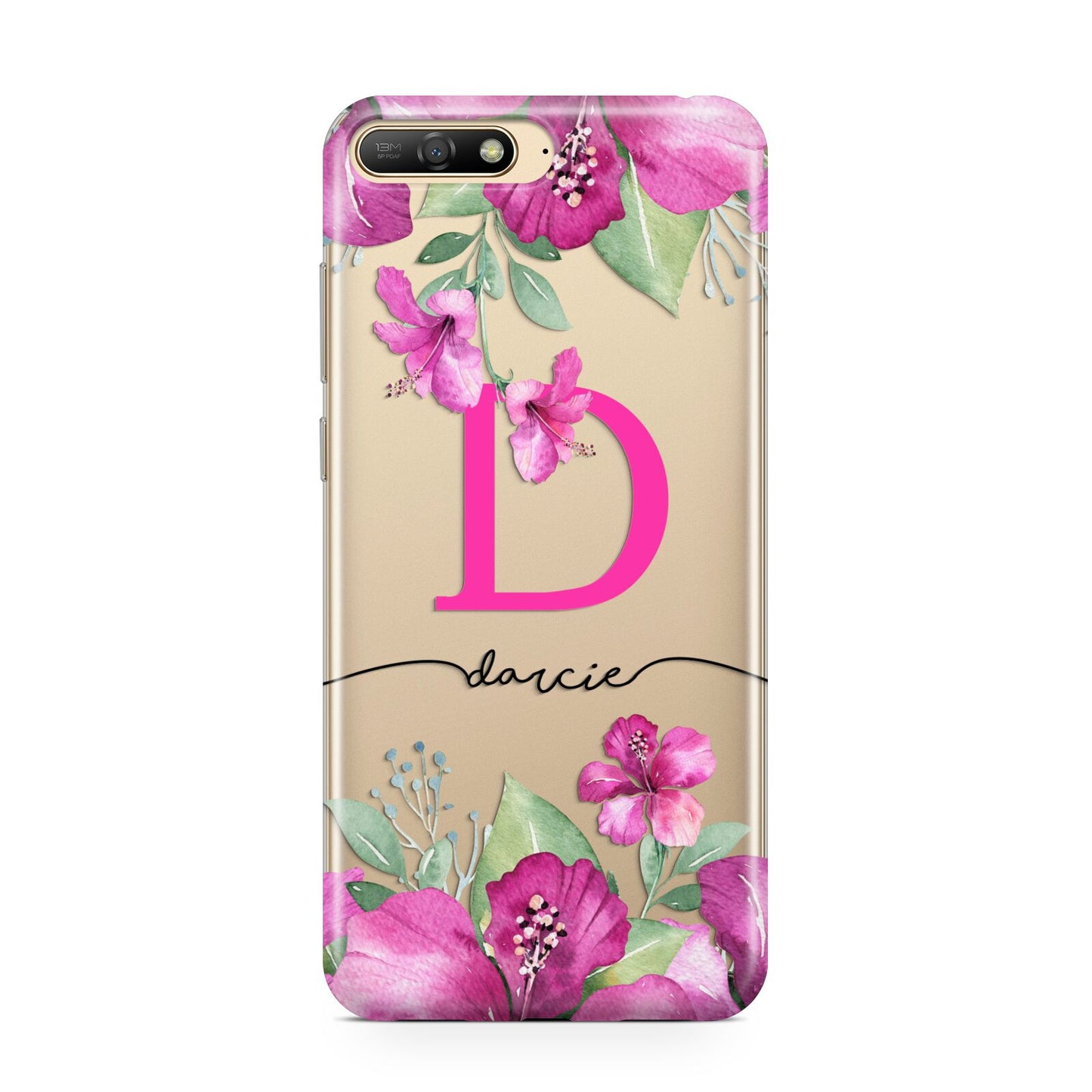 Personalised Pink Lilies Huawei Y6 2018