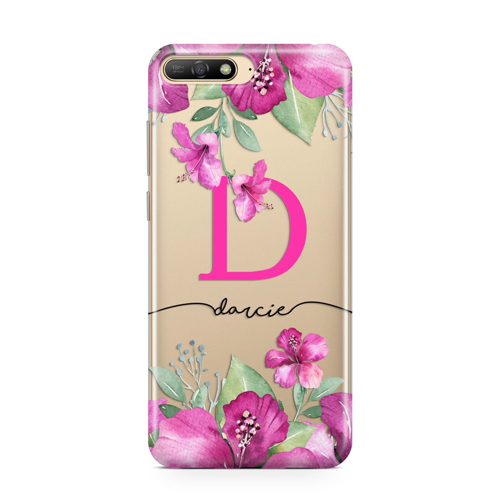 Personalised Pink Lilies Huawei Y6 2018