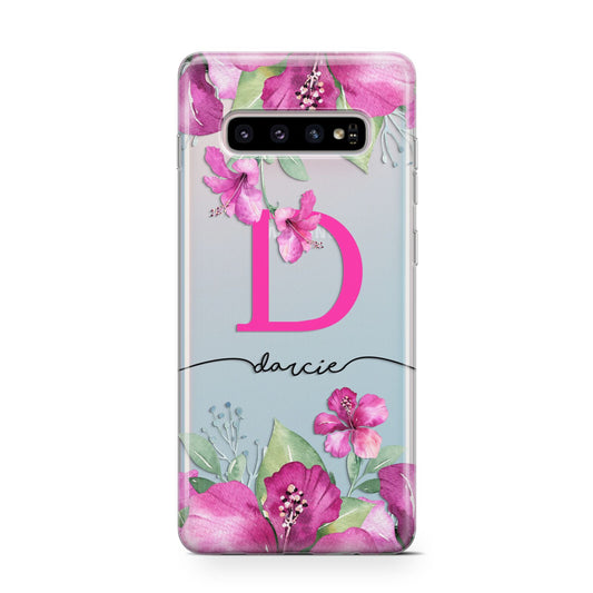 Personalised Pink Lilies Protective Samsung Galaxy Case