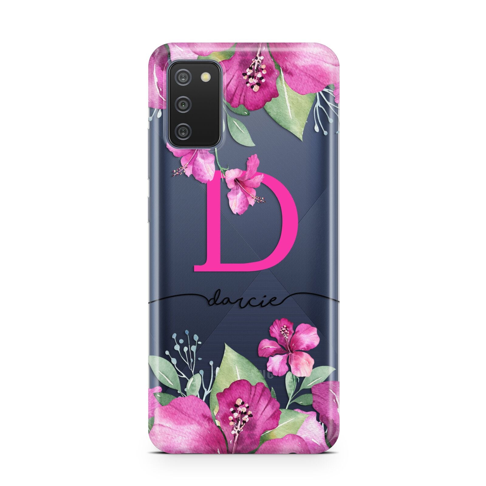 Personalised Pink Lilies Samsung A02s Case