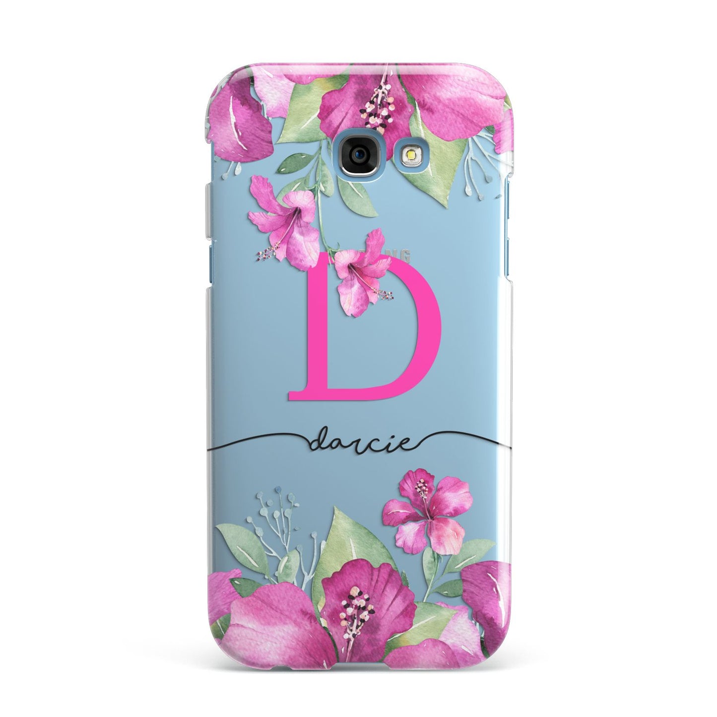 Personalised Pink Lilies Samsung Galaxy A7 2017 Case