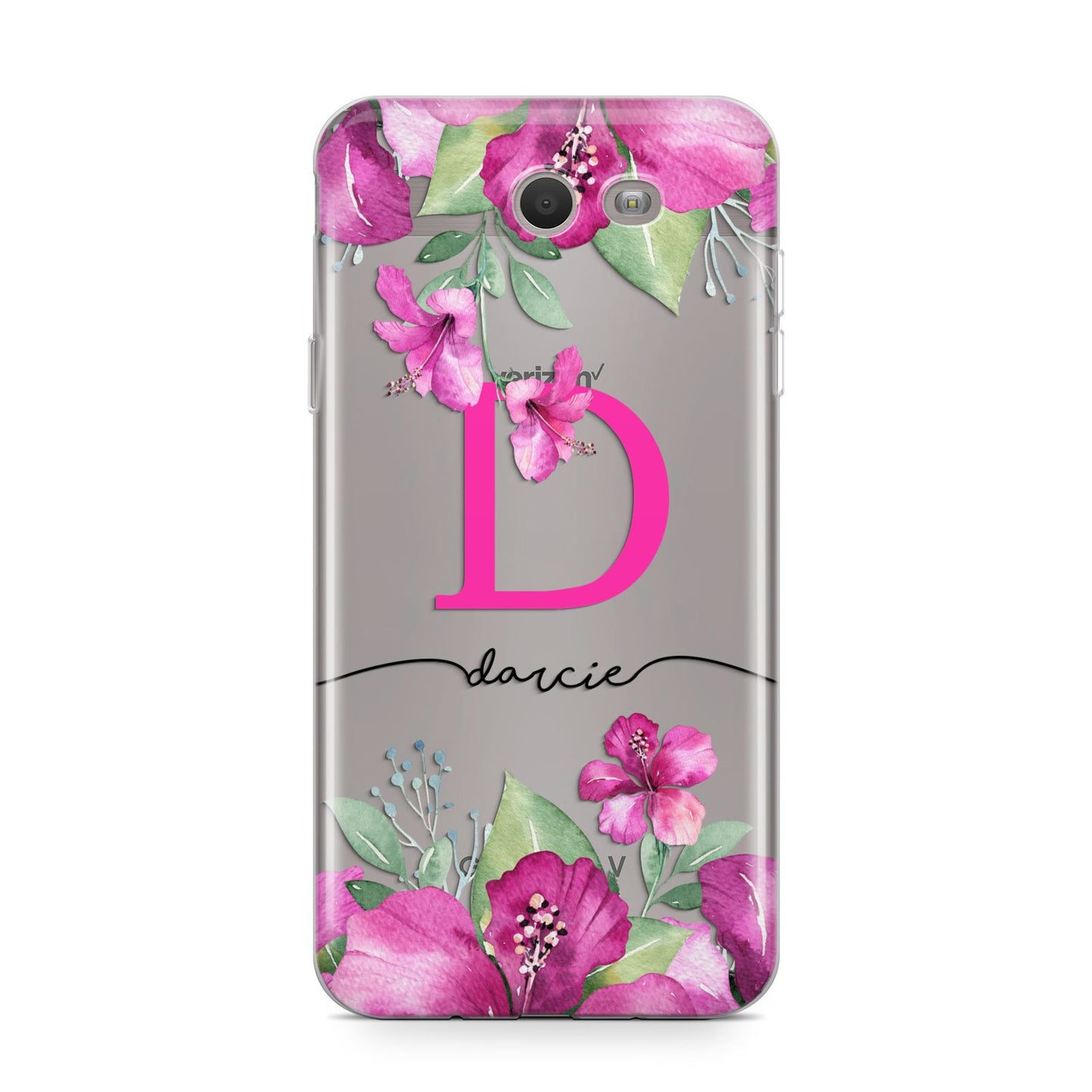 Personalised Pink Lilies Samsung Galaxy J7 2017 Case