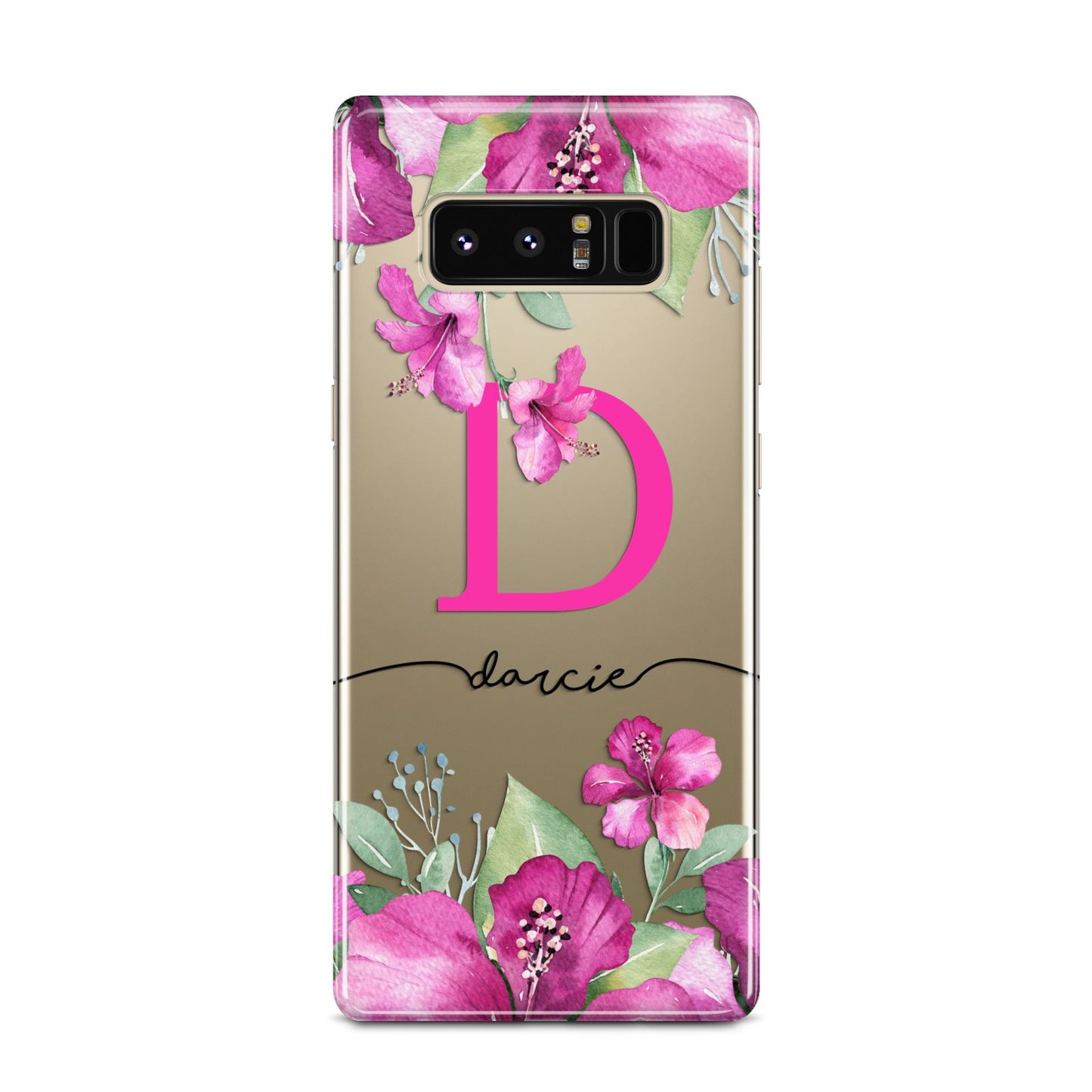 Personalised Pink Lilies Samsung Galaxy Note 8 Case