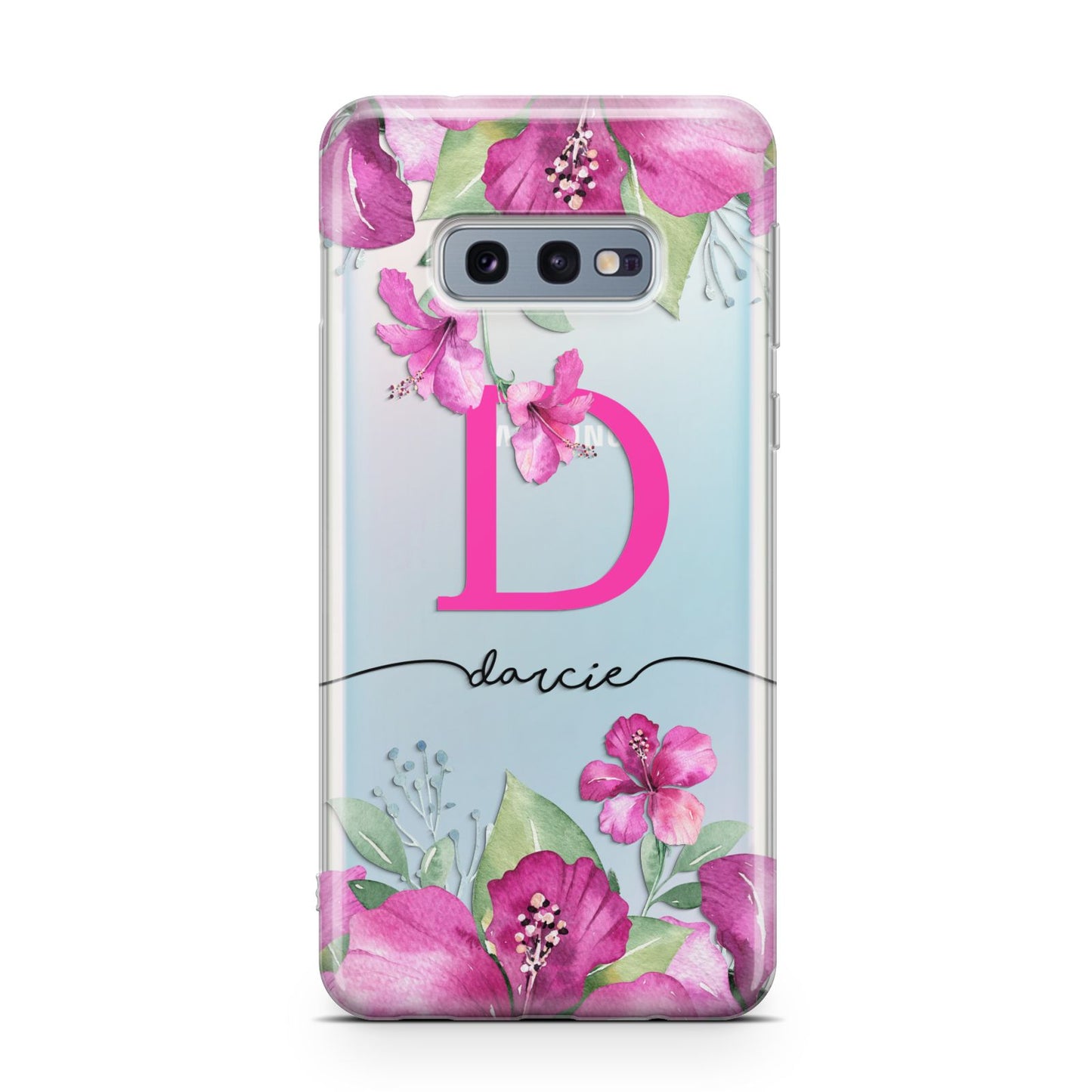 Personalised Pink Lilies Samsung Galaxy S10E Case