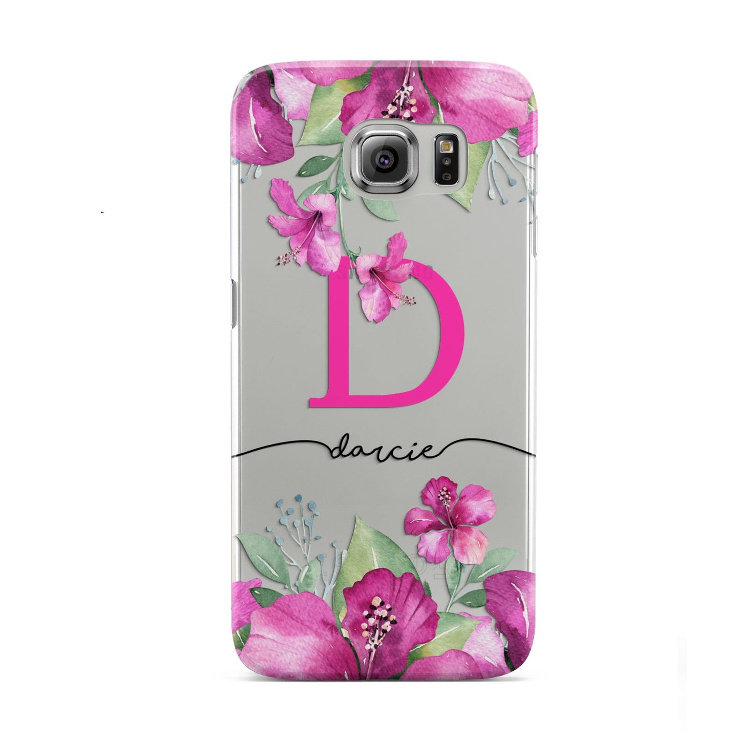 Personalised Pink Lilies Samsung Galaxy S6 Case