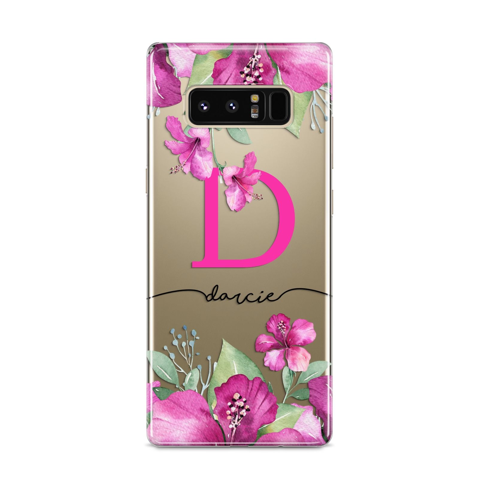 Personalised Pink Lilies Samsung Galaxy S8 Case