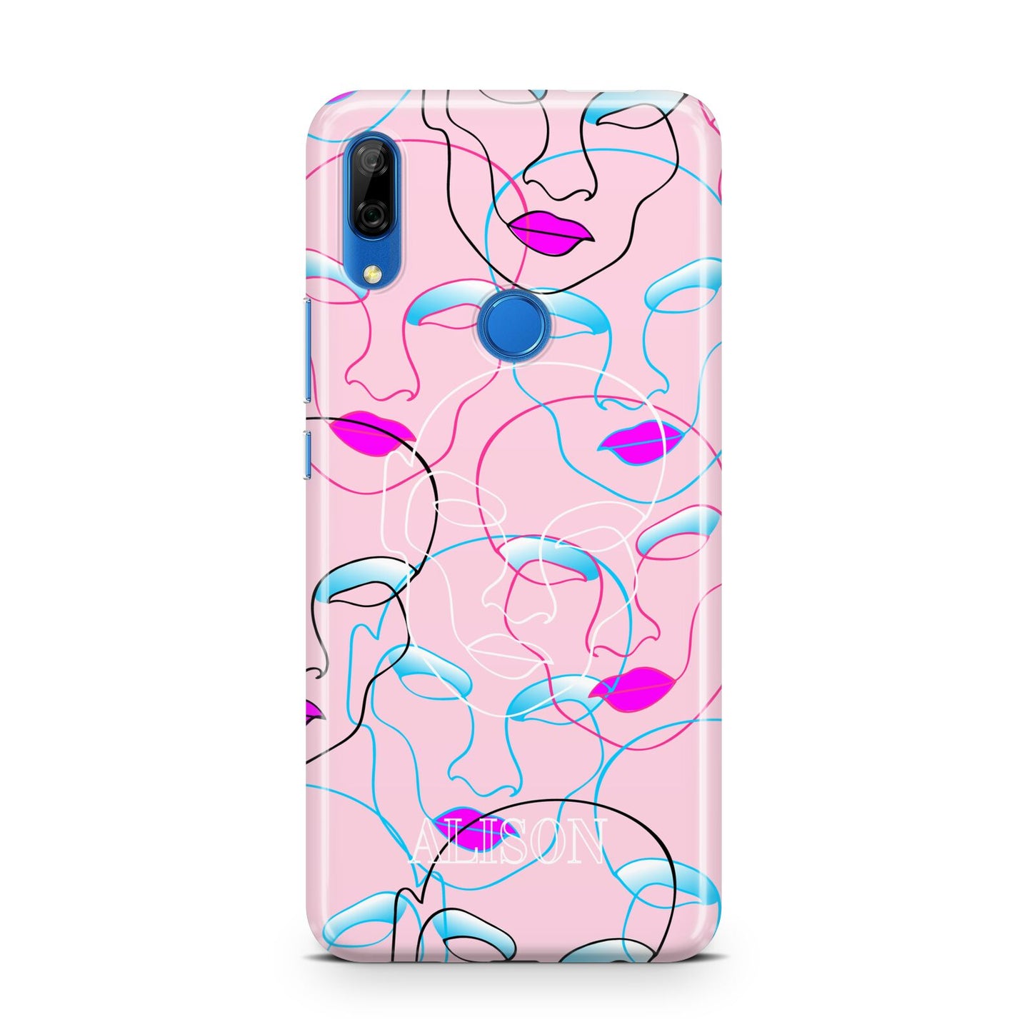 Personalised Pink Line Art Huawei P Smart Z