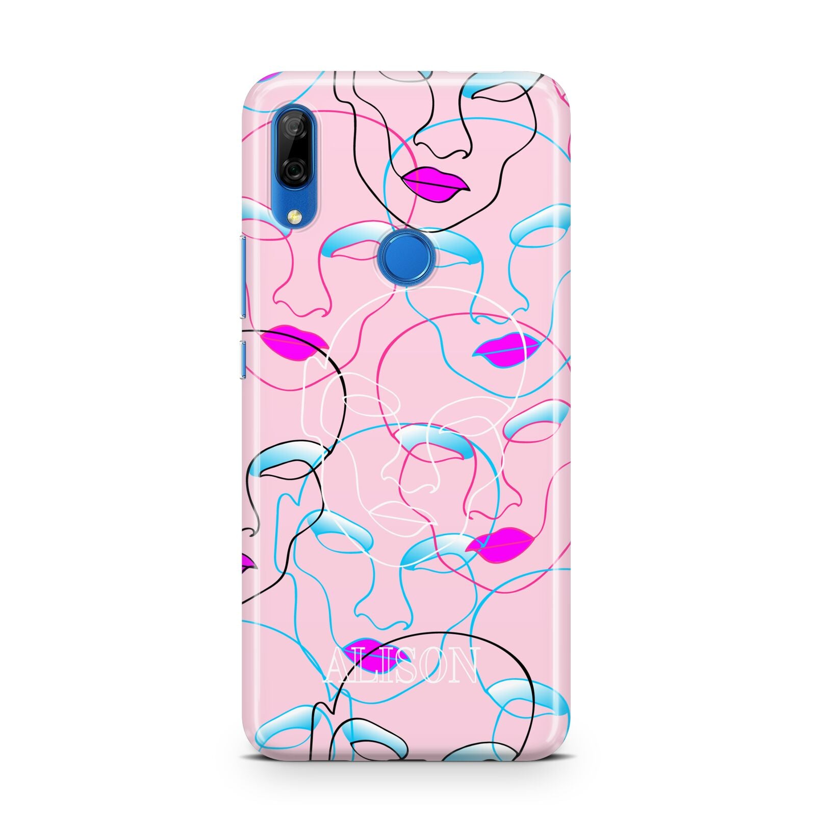 Personalised Pink Line Art Huawei P Smart Z