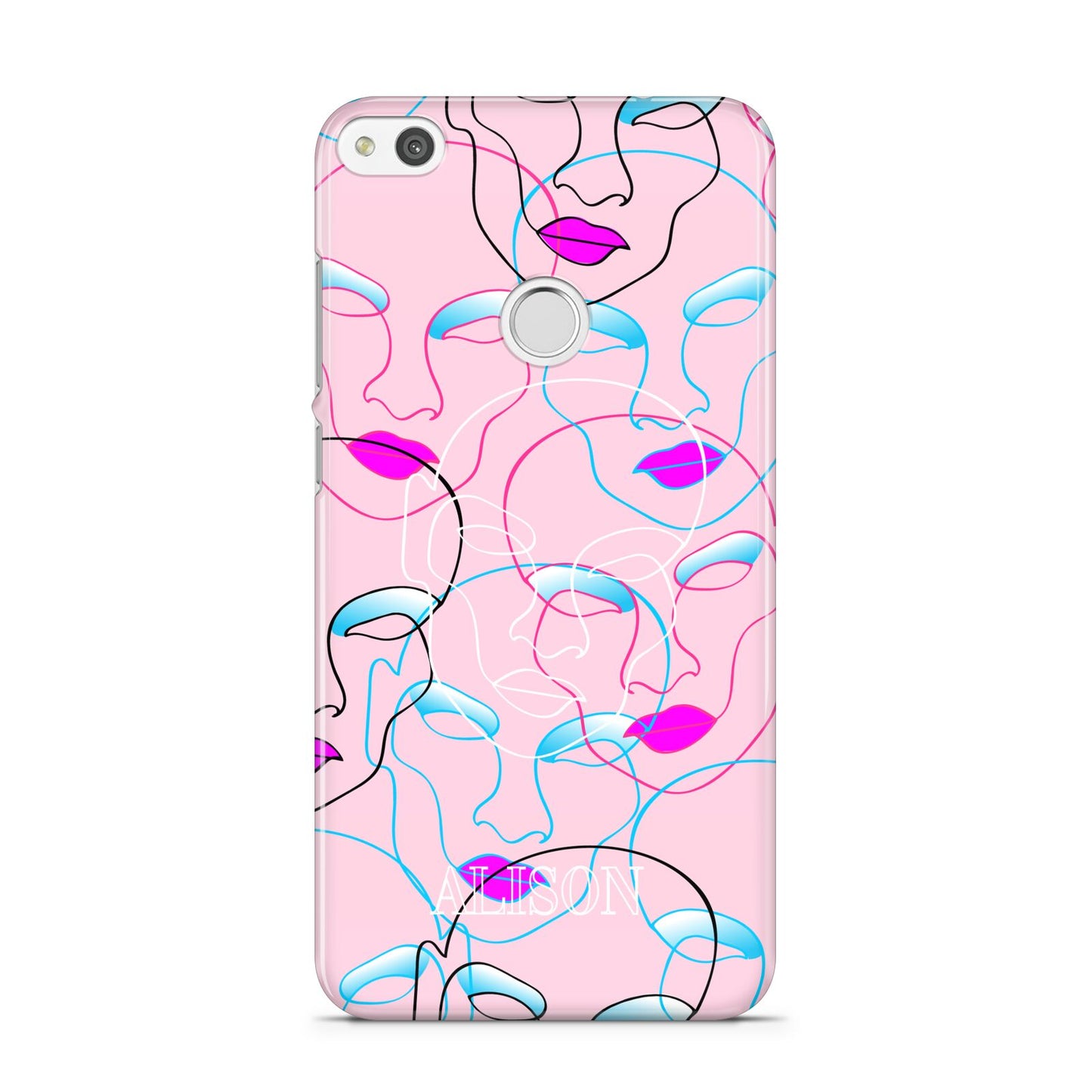 Personalised Pink Line Art Huawei P8 Lite Case