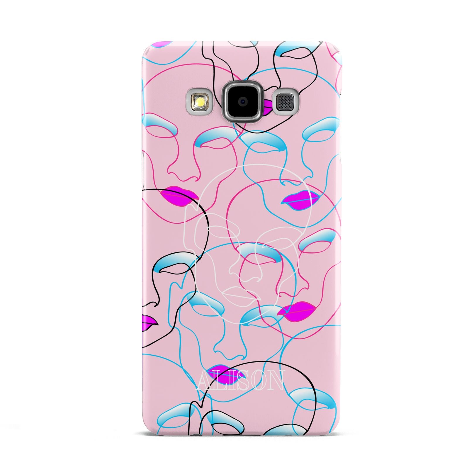 Personalised Pink Line Art Samsung Galaxy A5 Case