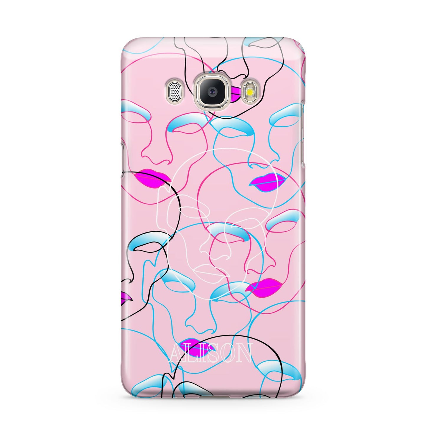 Personalised Pink Line Art Samsung Galaxy J5 2016 Case