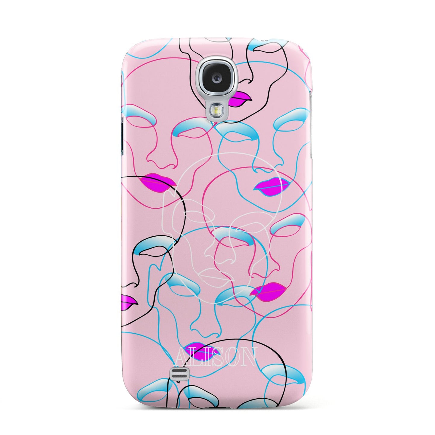 Personalised Pink Line Art Samsung Galaxy S4 Case