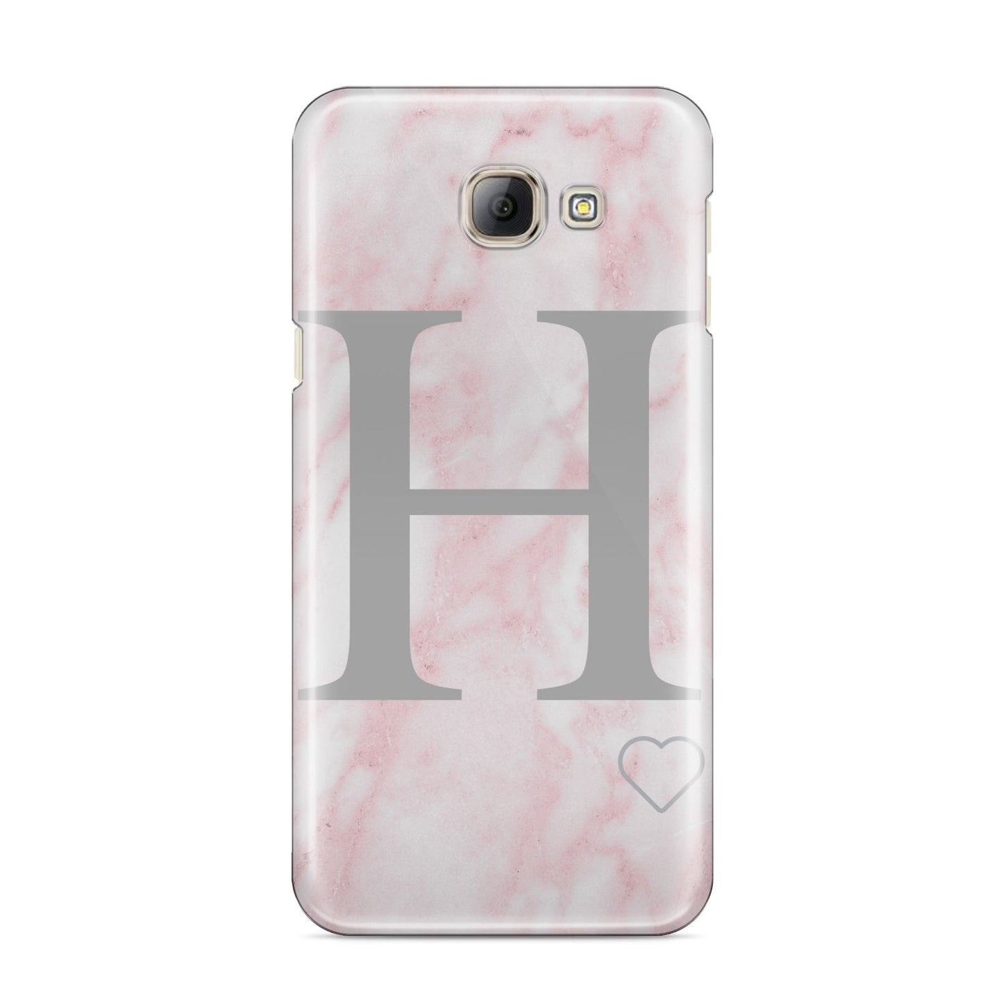 Personalised Pink Marble Initial 1 Custom Samsung Galaxy A8 2016 Case