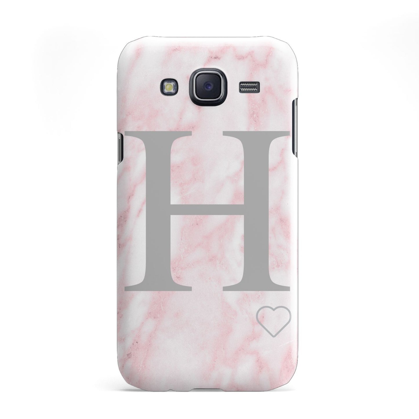 Personalised Pink Marble Initial 1 Custom Samsung Galaxy J5 Case