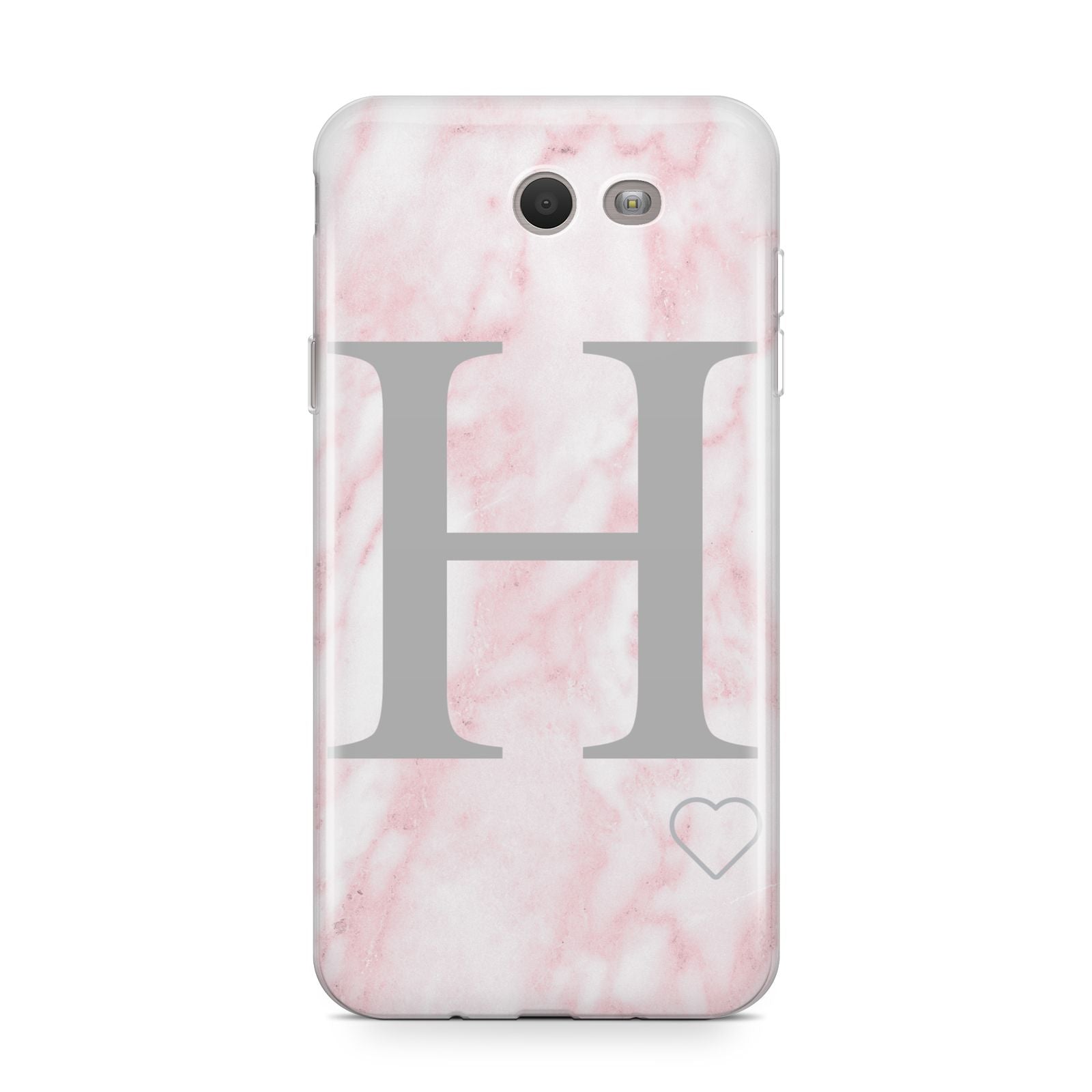 Personalised Pink Marble Initial 1 Custom Samsung Galaxy J7 2017 Case