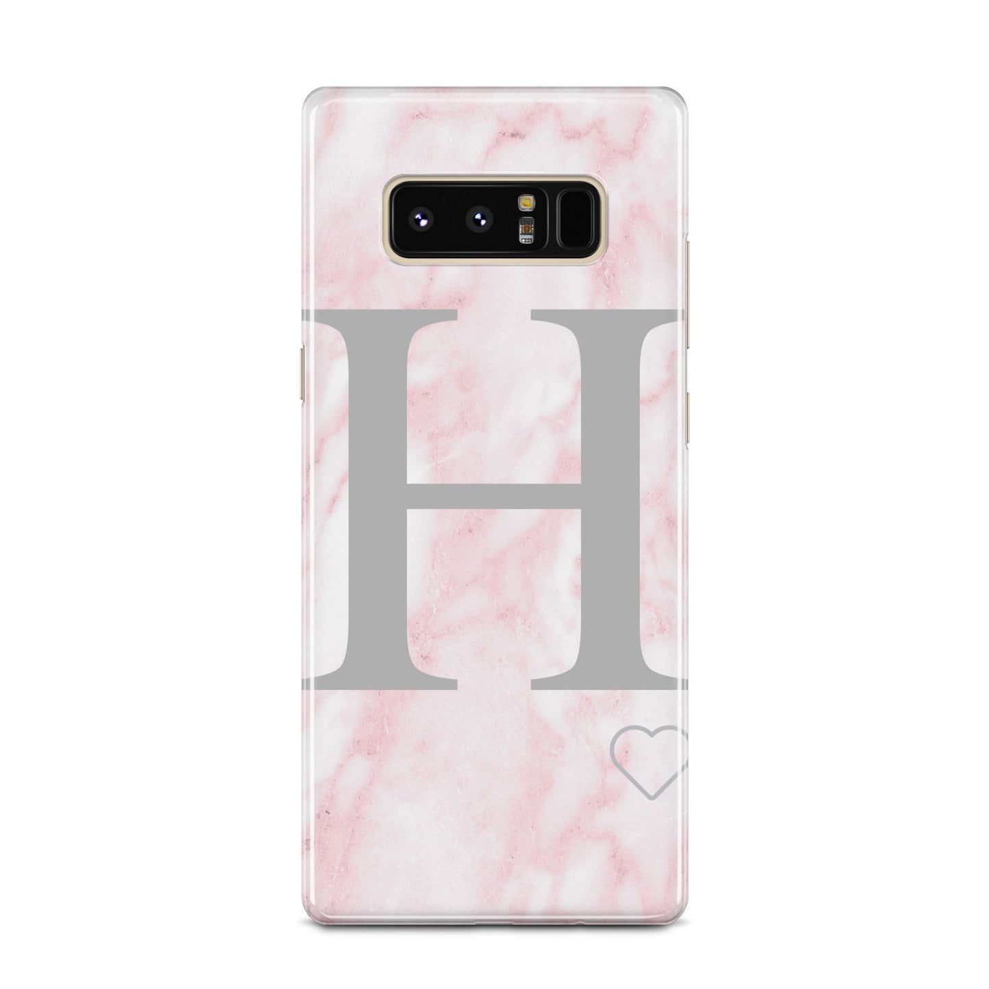 Personalised Pink Marble Initial 1 Custom Samsung Galaxy Note 8 Case