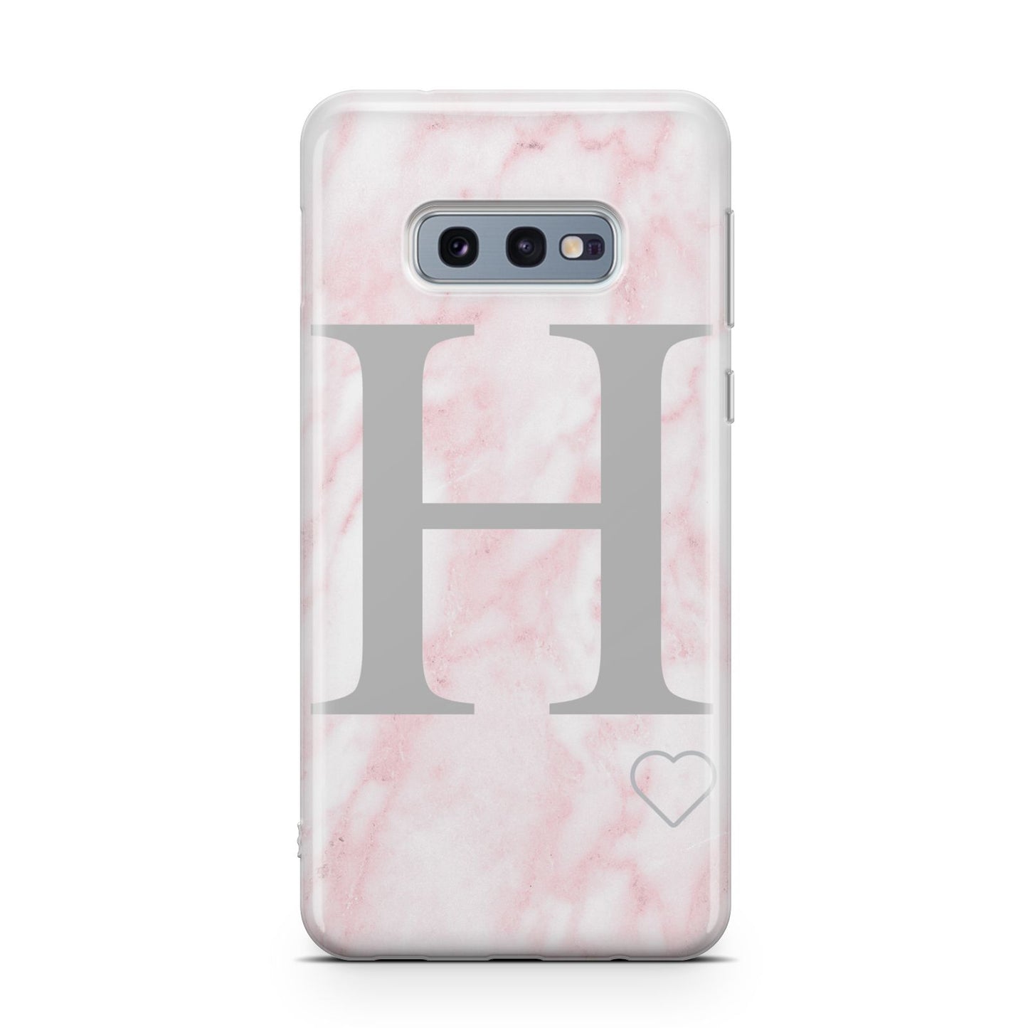 Personalised Pink Marble Initial 1 Custom Samsung Galaxy S10E Case