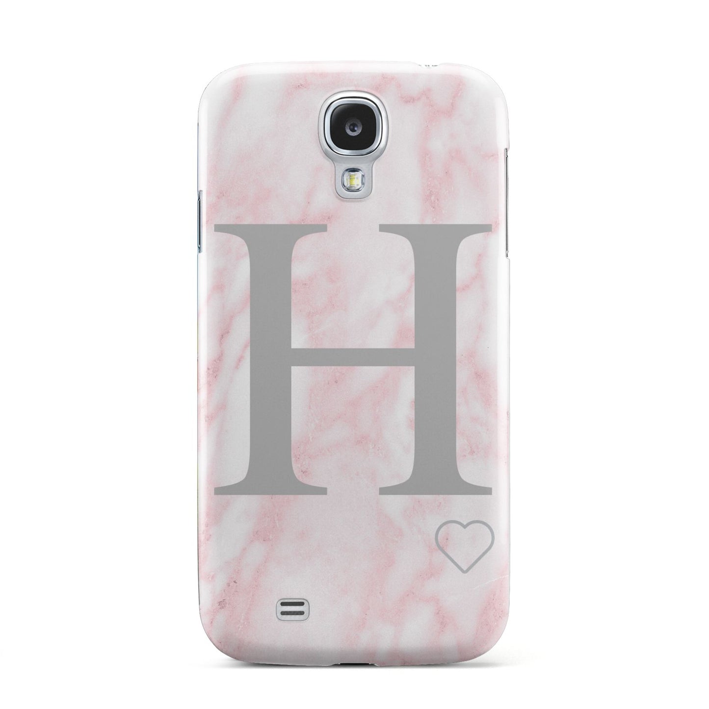 Personalised Pink Marble Initial 1 Custom Samsung Galaxy S4 Case