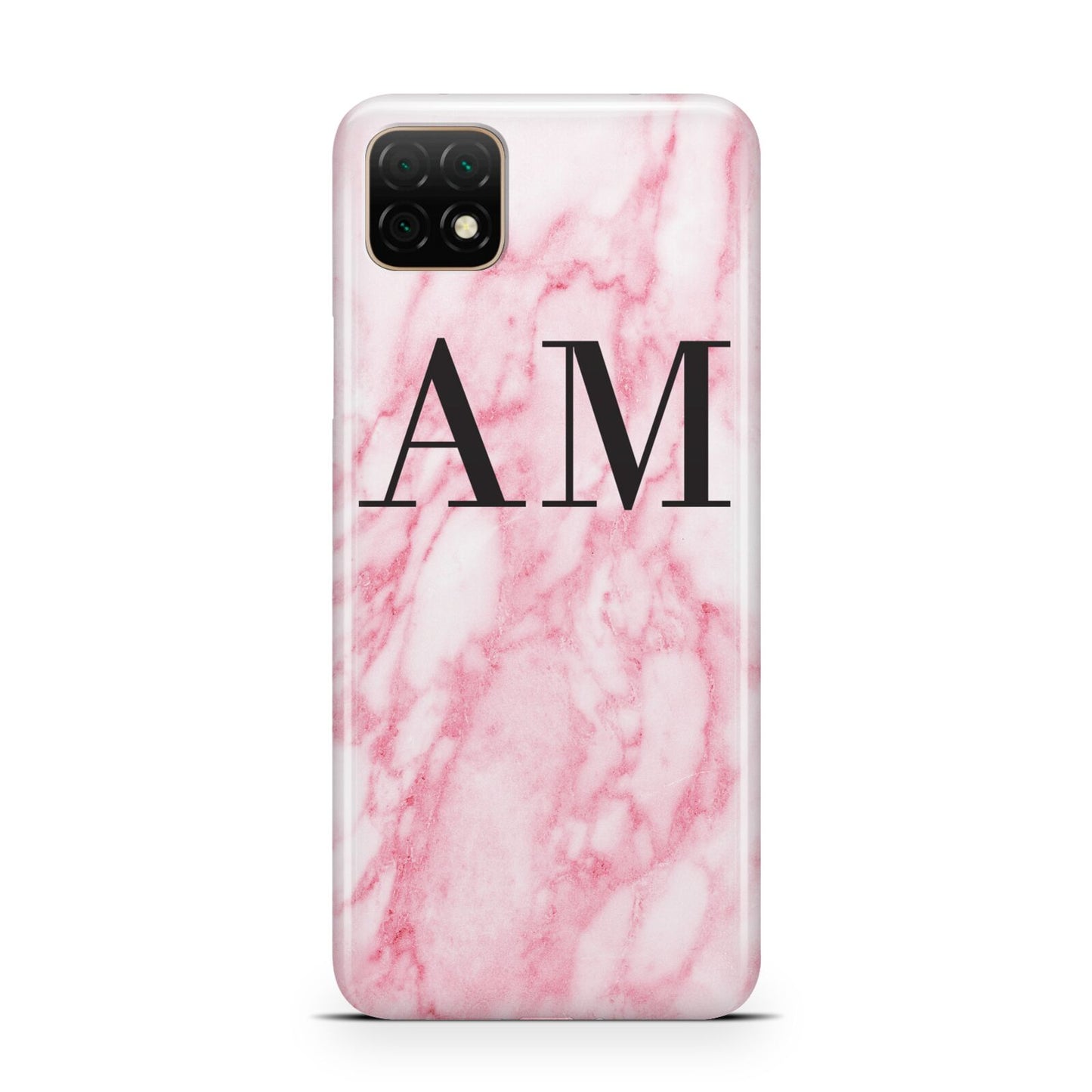 Personalised Pink Marble Monogrammed Huawei Enjoy 20 Phone Case