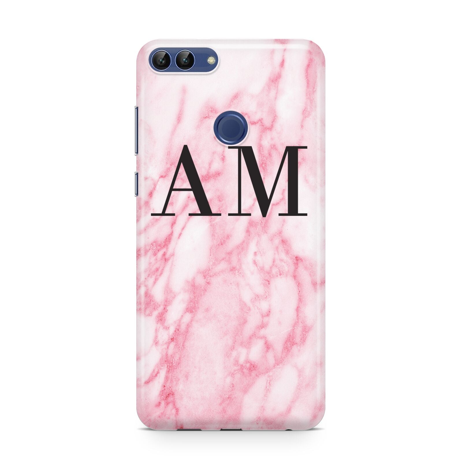 Personalised Pink Marble Monogrammed Huawei P Smart Case