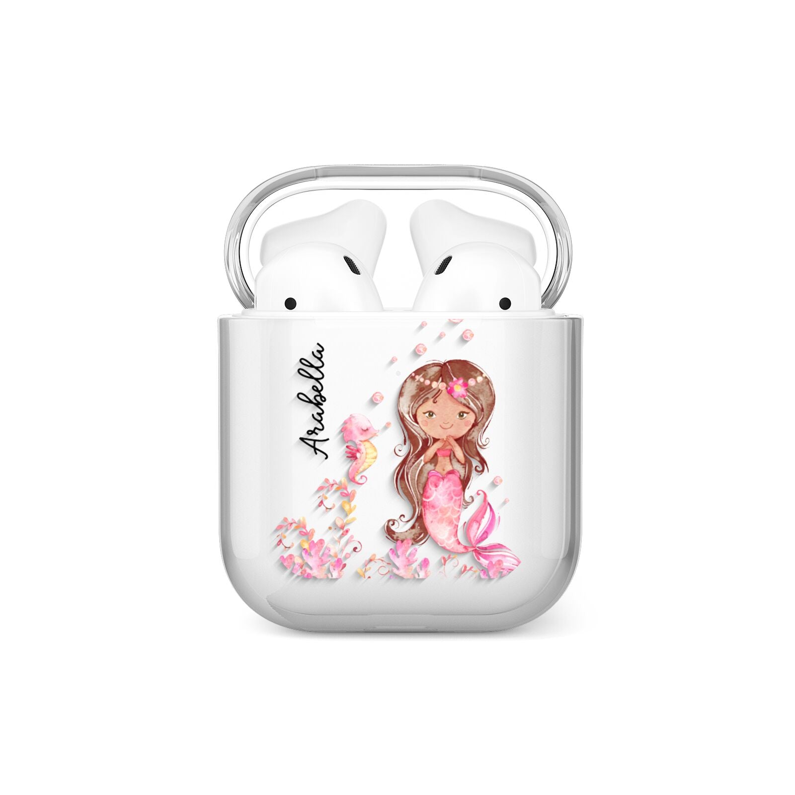 Personalised Pink Mermaid AirPods Case