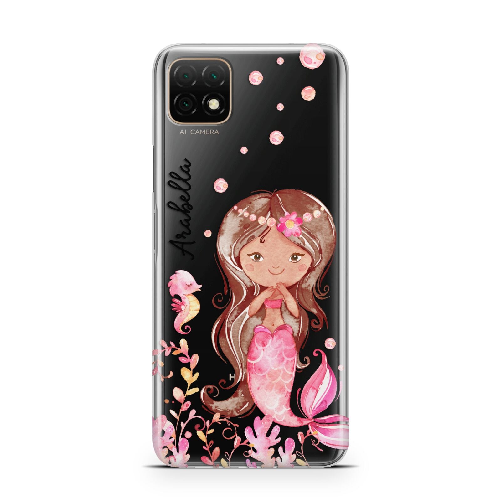 Personalised Pink Mermaid Huawei Enjoy 20 Phone Case