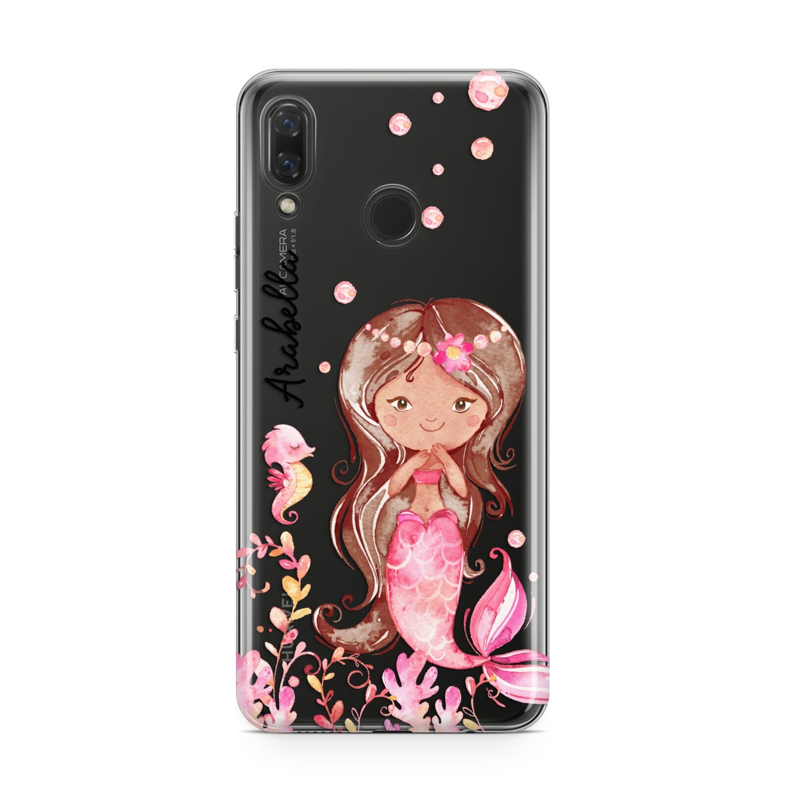 Personalised Pink Mermaid Huawei Nova 3 Phone Case