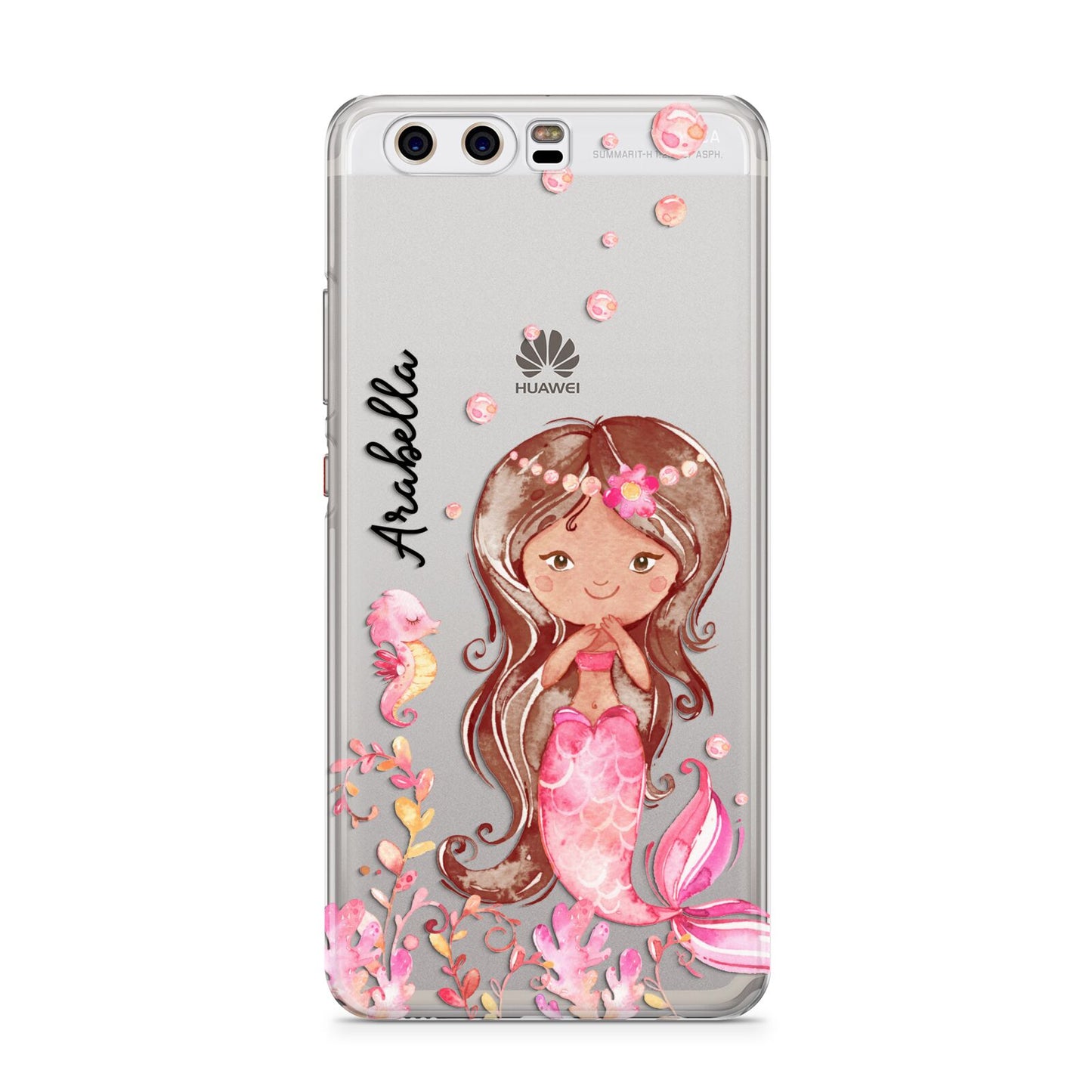 Personalised Pink Mermaid Huawei P10 Phone Case