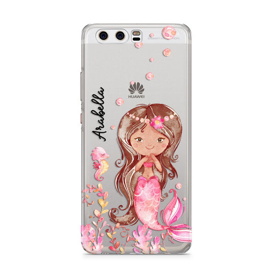 Personalised Pink Mermaid Huawei P10 Phone Case