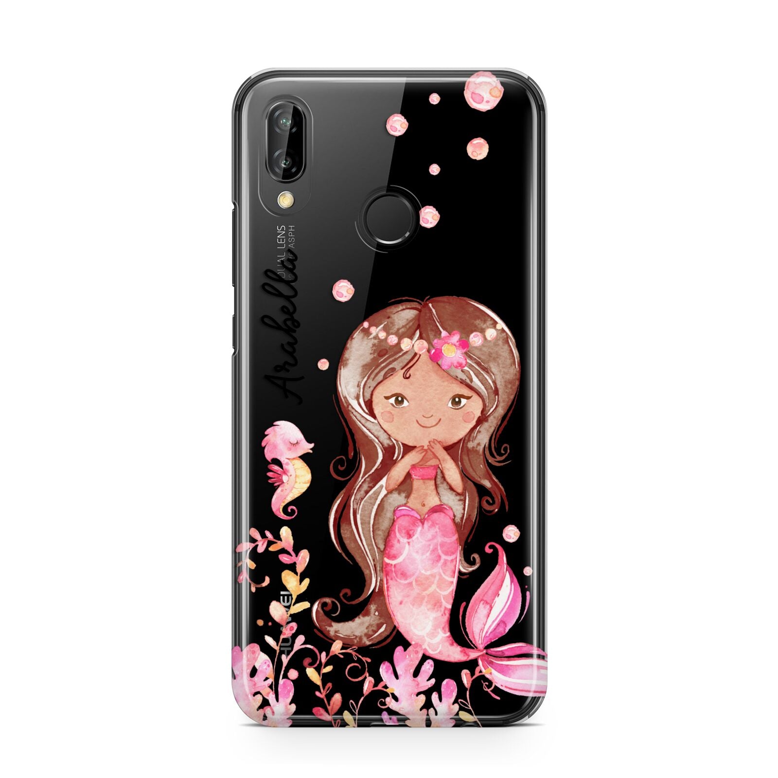 Personalised Pink Mermaid Huawei P20 Lite Phone Case