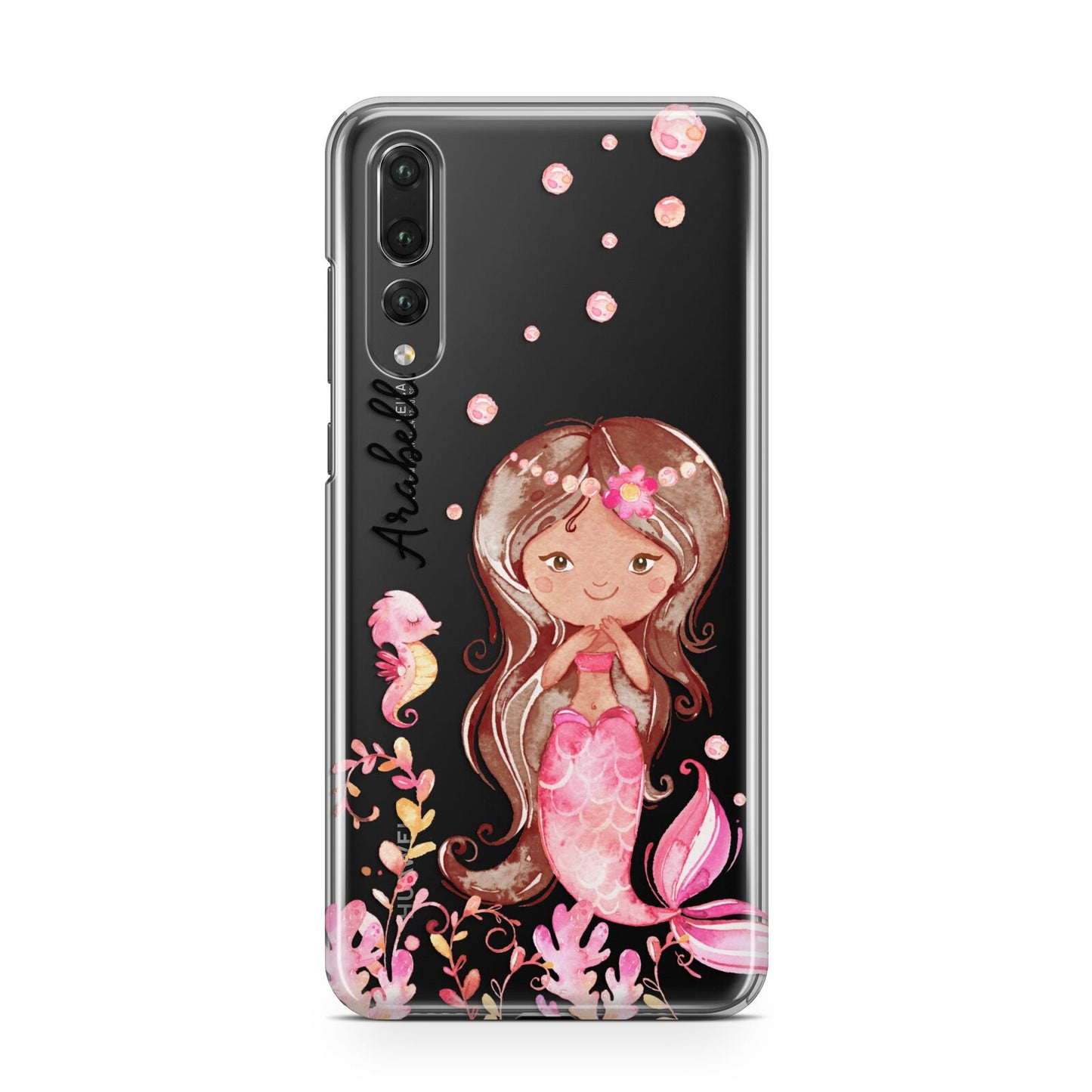 Personalised Pink Mermaid Huawei P20 Pro Phone Case