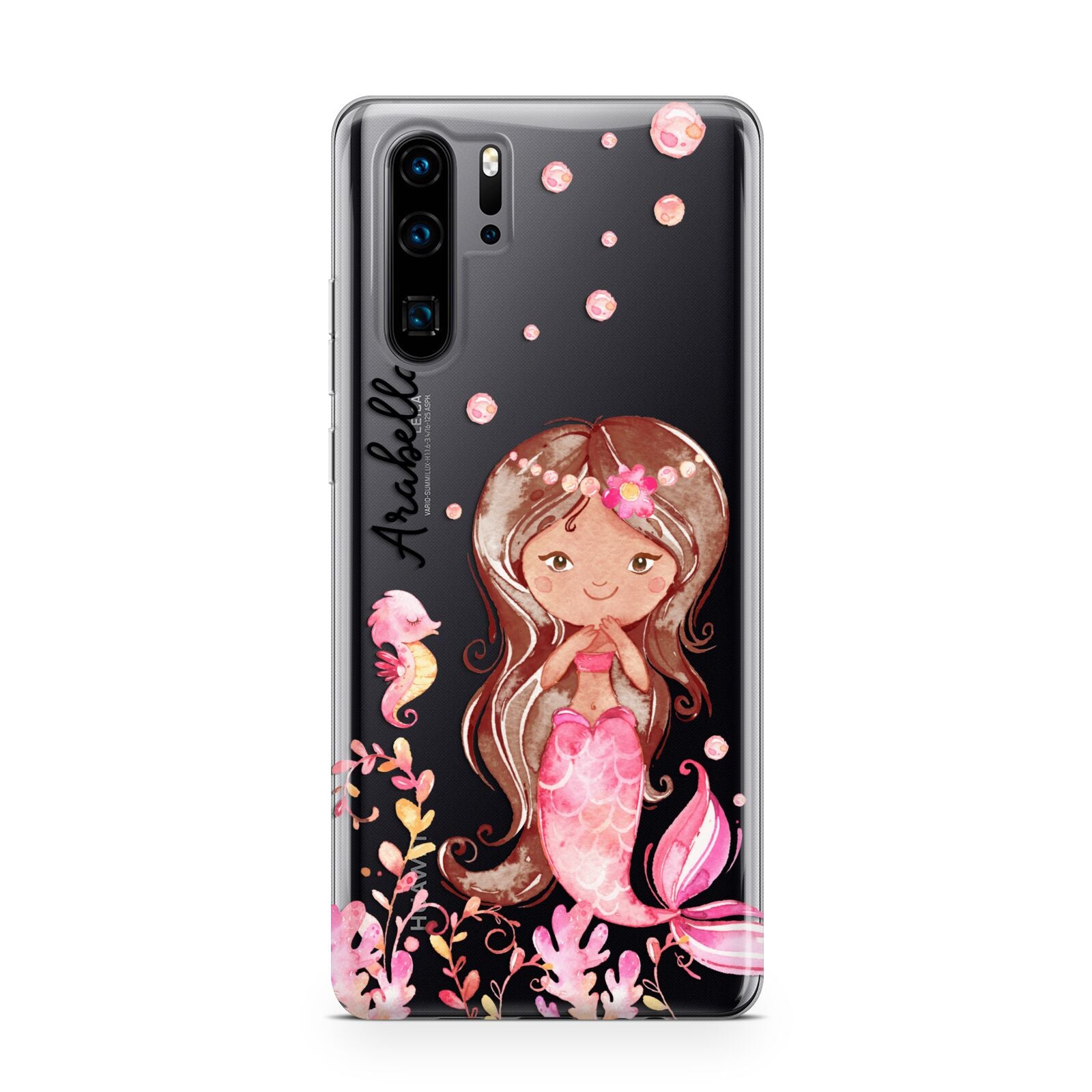 Personalised Pink Mermaid Huawei P30 Pro Phone Case