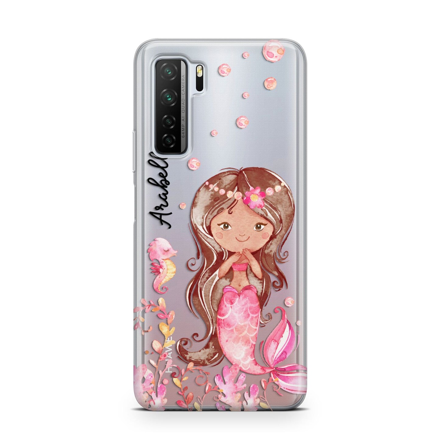 Personalised Pink Mermaid Huawei P40 Lite 5G Phone Case