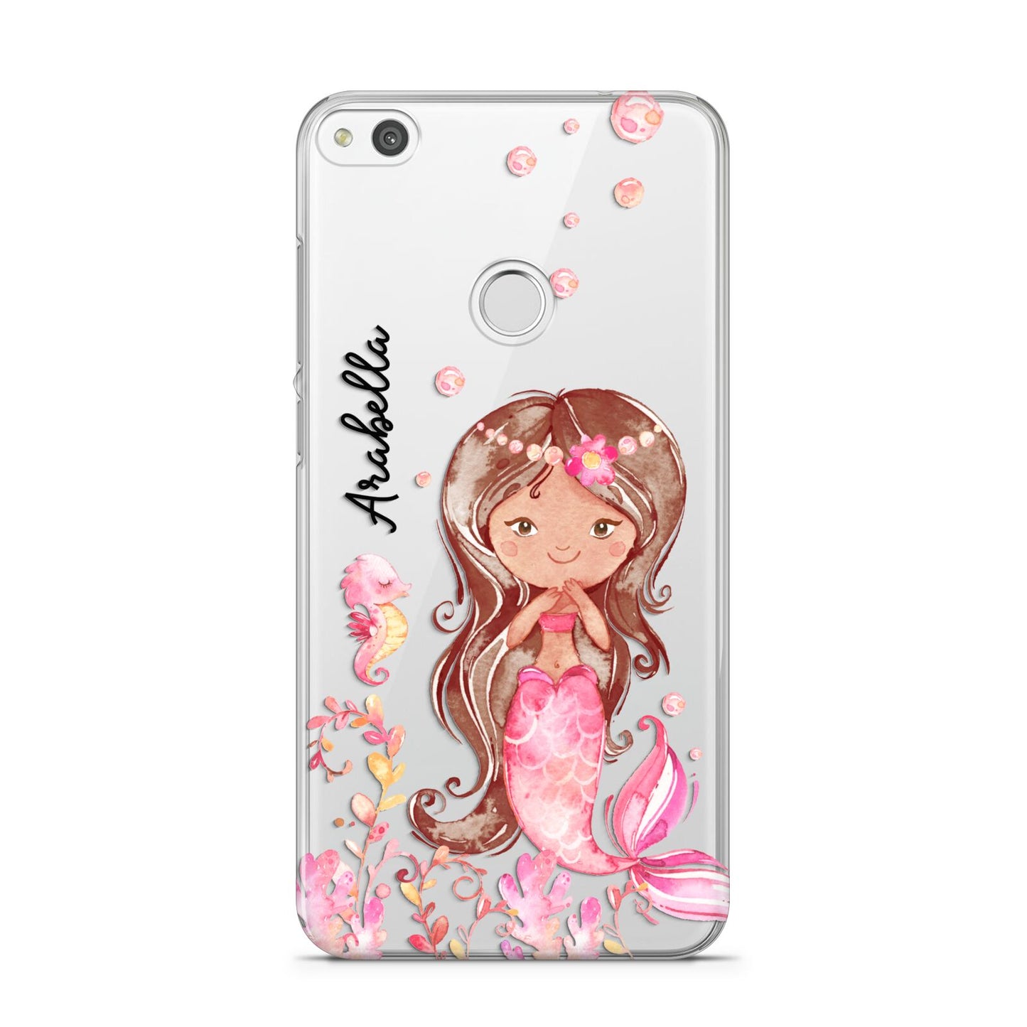 Personalised Pink Mermaid Huawei P8 Lite Case