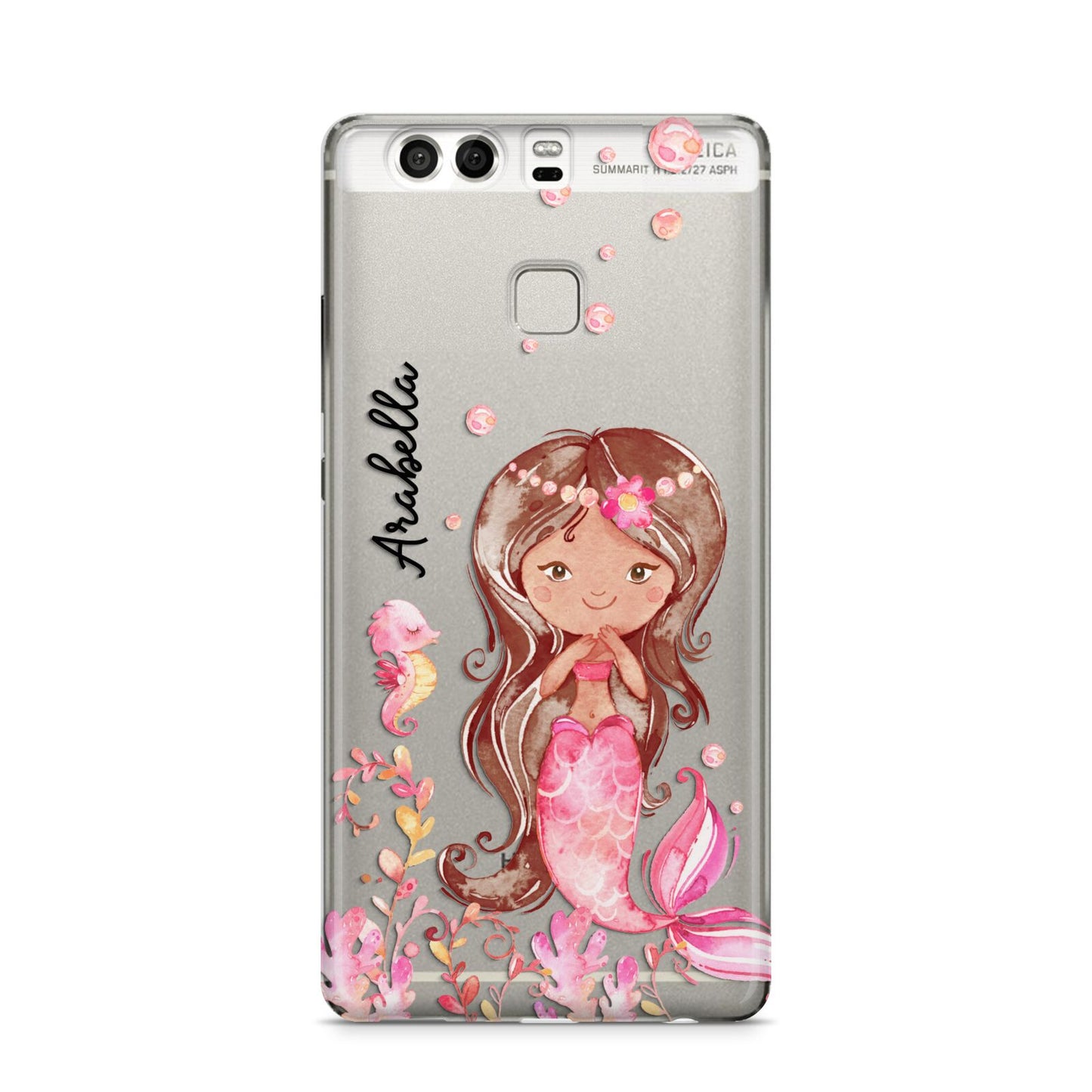 Personalised Pink Mermaid Huawei P9 Case