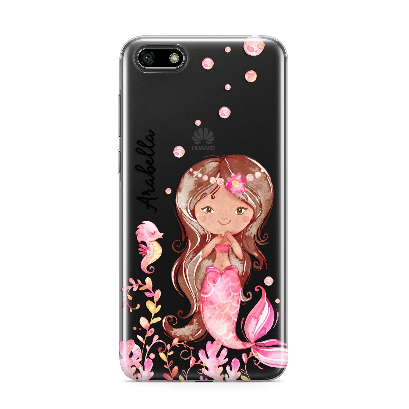 Personalised Pink Mermaid Huawei Y5 Prime 2018 Phone Case