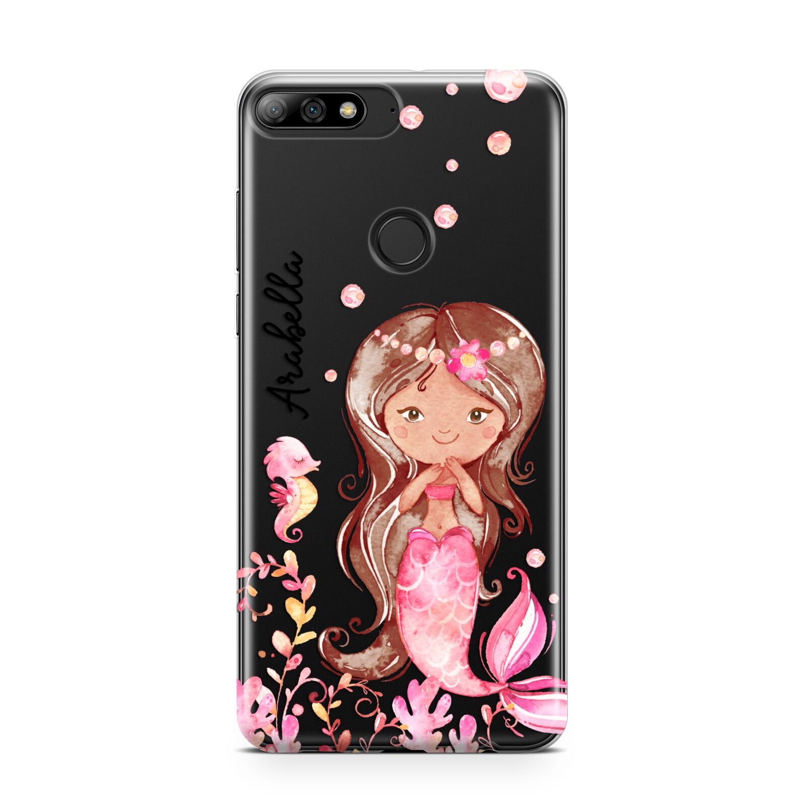 Personalised Pink Mermaid Huawei Y7 2018