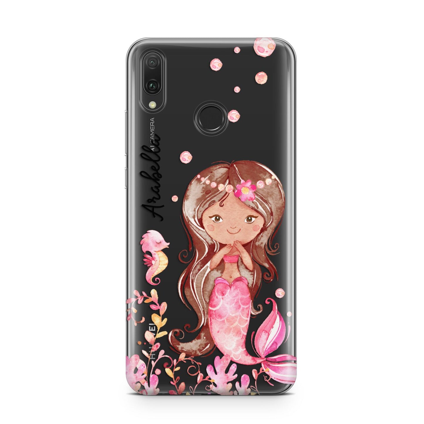 Personalised Pink Mermaid Huawei Y9 2019