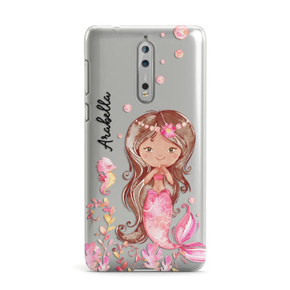 Personalised Pink Mermaid Nokia Case