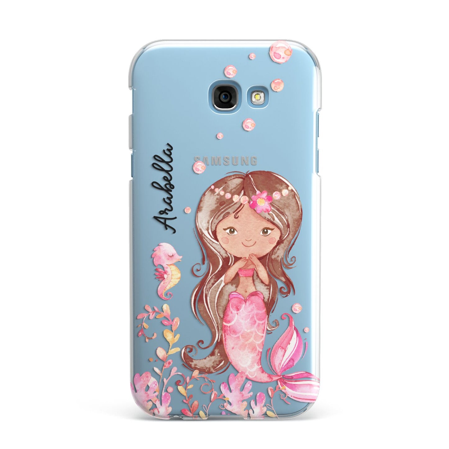 Personalised Pink Mermaid Samsung Galaxy A7 2017 Case