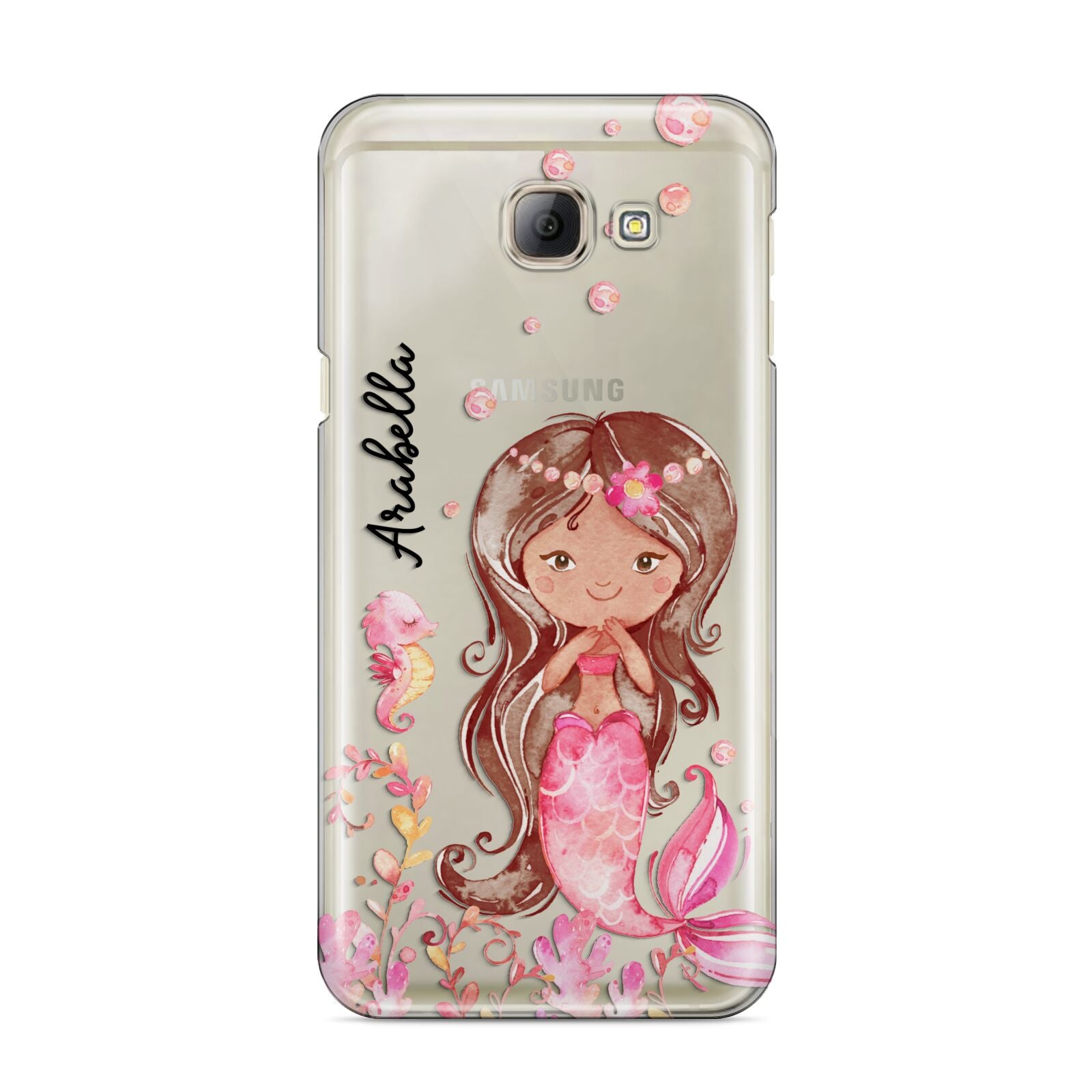 Personalised Pink Mermaid Samsung Galaxy A8 2016 Case