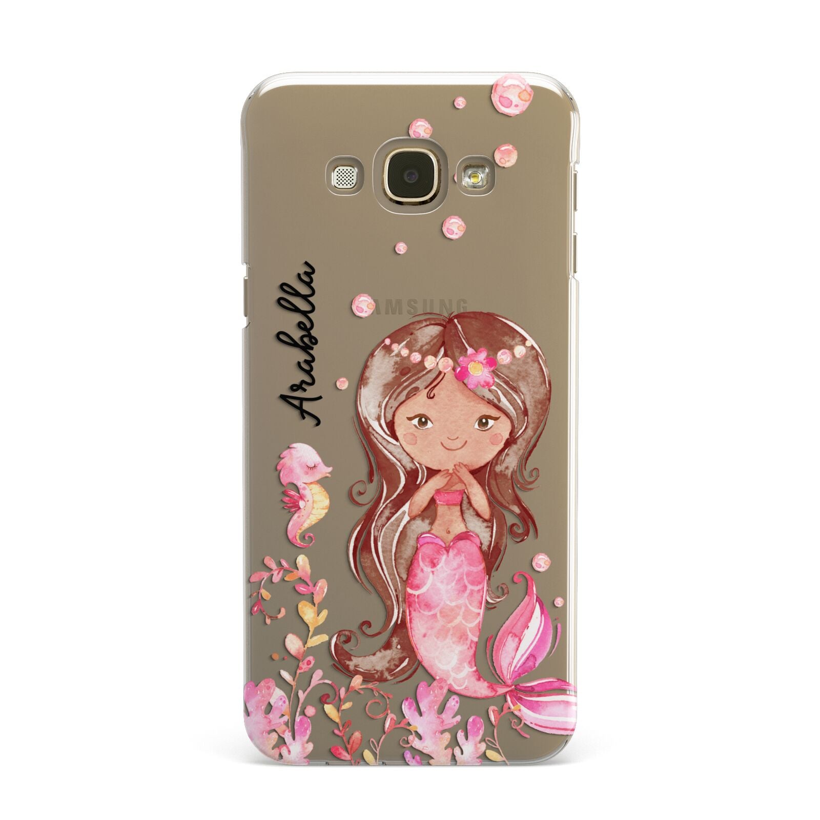 Personalised Pink Mermaid Samsung Galaxy A8 Case