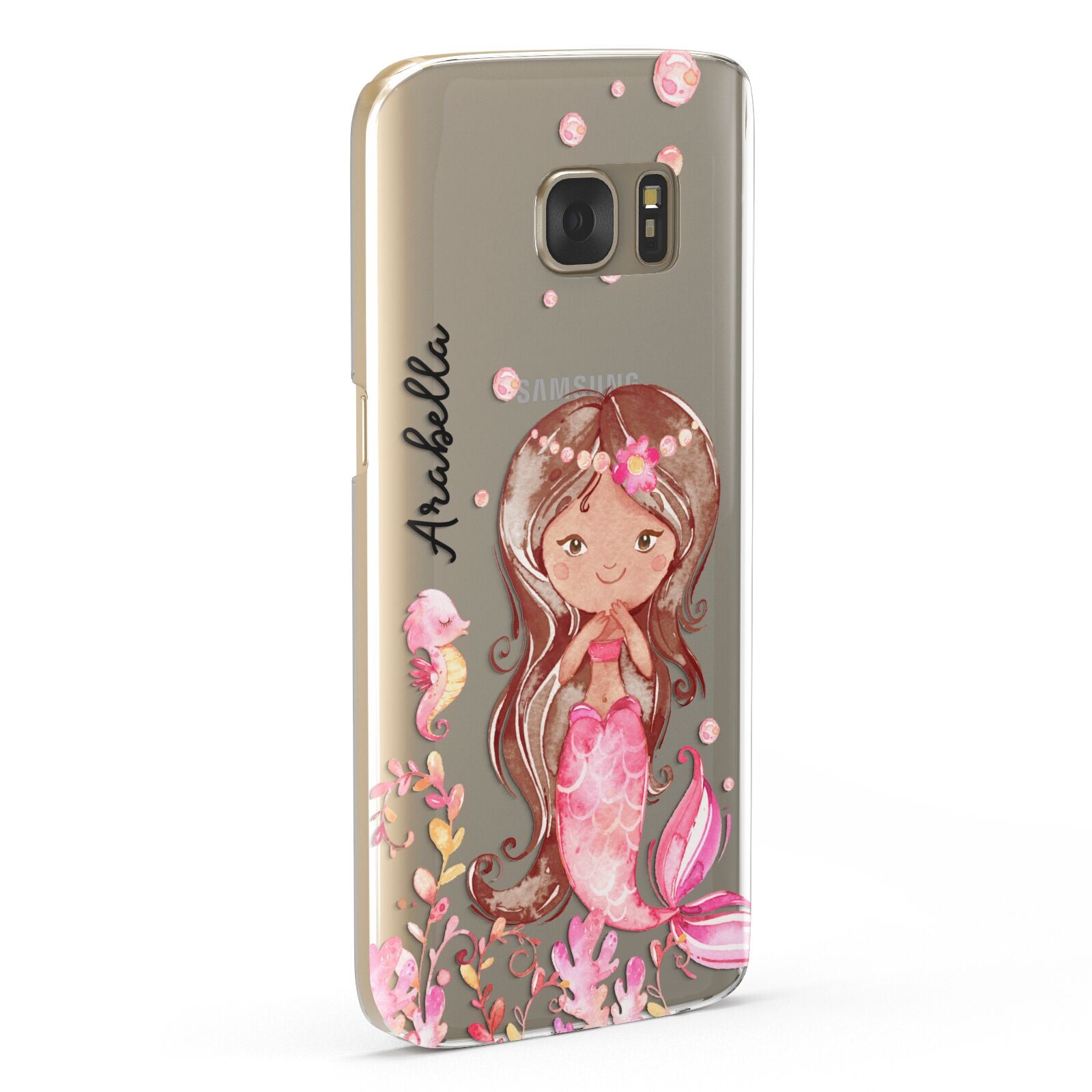 Personalised Pink Mermaid Samsung Galaxy Case Fourty Five Degrees