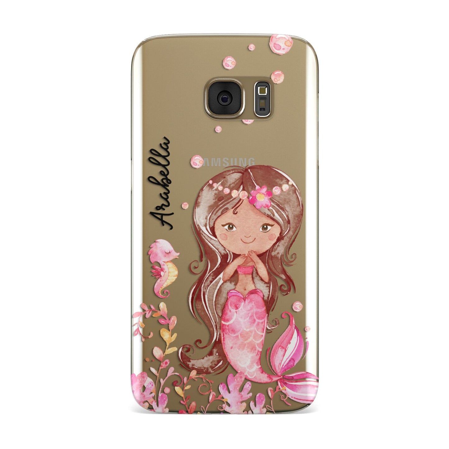 Personalised Pink Mermaid Samsung Galaxy Case