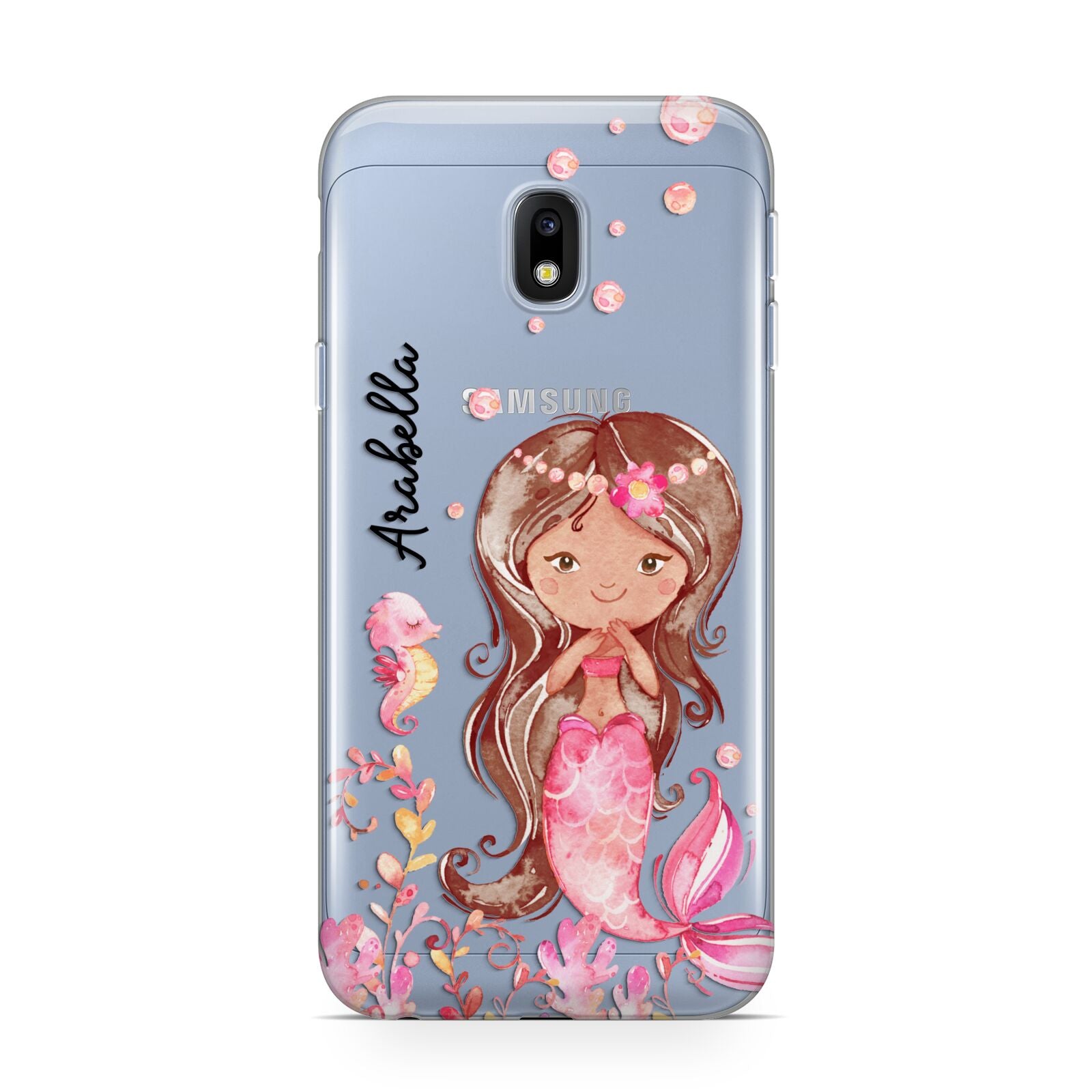 Personalised Pink Mermaid Samsung Galaxy J3 2017 Case