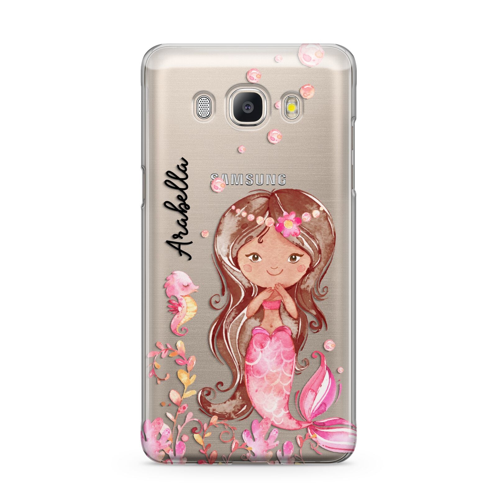 Personalised Pink Mermaid Samsung Galaxy J5 2016 Case