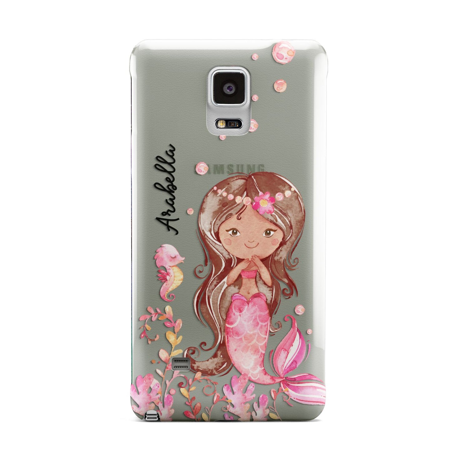 Personalised Pink Mermaid Samsung Galaxy Note 4 Case