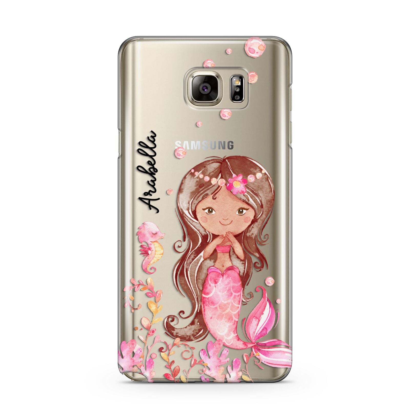 Personalised Pink Mermaid Samsung Galaxy Note 5 Case