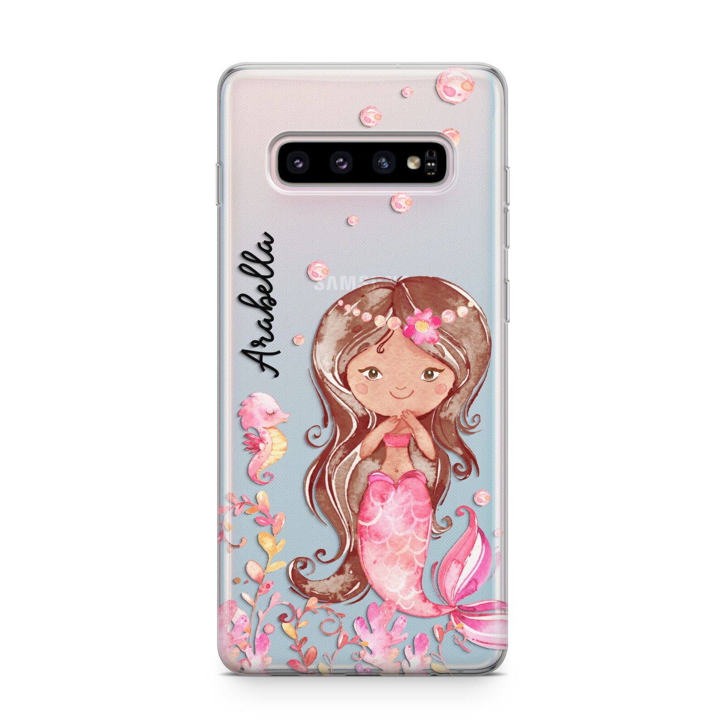 Personalised Pink Mermaid Samsung Galaxy S10 Plus Case