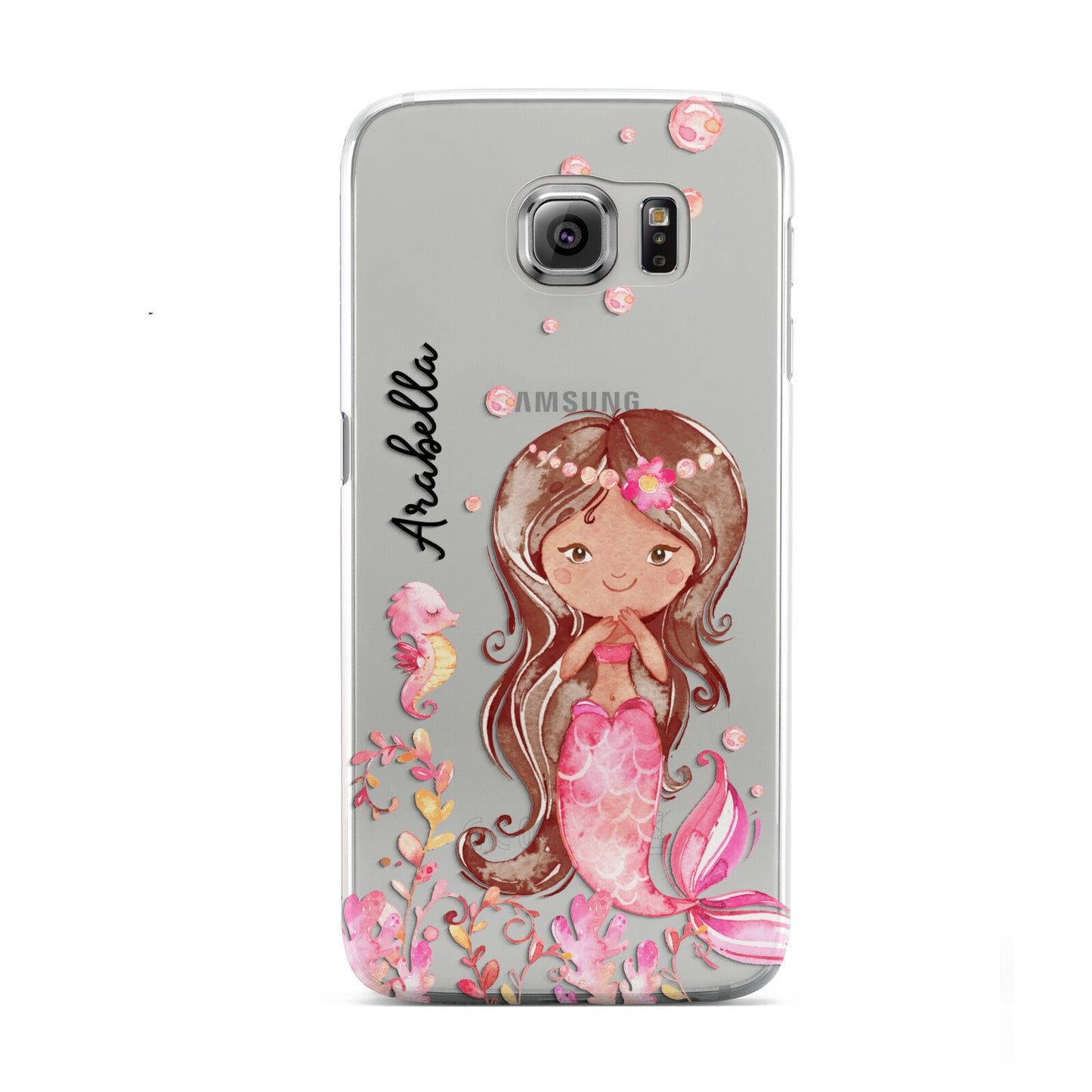 Personalised Pink Mermaid Samsung Galaxy S6 Case